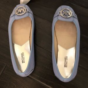 Michael Kors blue tweed loafers size 6.5